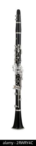 Klarinettenmusikinstrument isoliert auf weiß Stockfoto