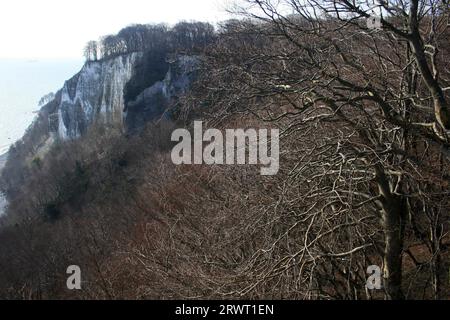 Blick auf Victoria Blick vom Königsstuhl, Stubbenkammer im Jasmund Nationalpark auf der Insel Rügen Stockfoto