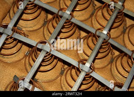 Die Rückseite eines Stuhlsitzes, Detail, in voller Größe Stockfoto