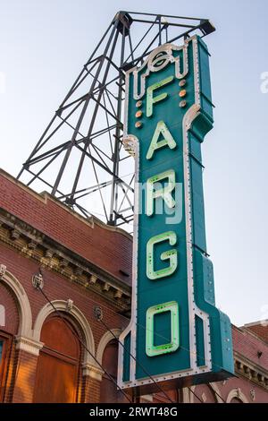 Fargo Theaterschild in North Dakota, USA Stockfoto