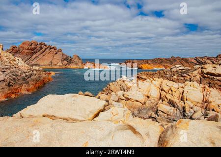 Australische Ozeanlandschaft auf der Halbinsel Cape Naturaliste, in der Nähe von Dunsborough im Margaret River, Western Australia, Australien Stockfoto