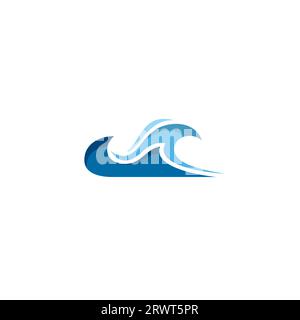 Wave-Logo-Design. Abstraktes Wave-Logo. Ocean Logo Stock Vektor