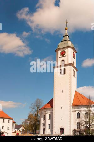 Kirche St. Verena, Pfarrkirche von 1775 bis 77, Bad Wurzach, Baden-Württemberg, Deutschland, Europa Stockfoto