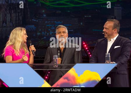 Barabara Schöneberger, George Clooney und Hagen Rickmann bei Europas führender Digitalisierungsinitiative DIGITAL X 2023 unter dem Motto „Be digital. Bleib menschlich im Mediapark. Köln, 20.09.2023 Stockfoto