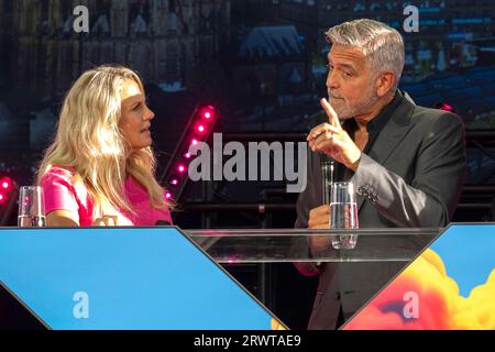 Barabara Schöneberger und George Clooney bei Europas führender Digitalisierungsinitiative DIGITAL X 2023 unter dem Motto „Be digital. Bleib menschlich im Mediapark. Köln, 20.09.2023 Stockfoto