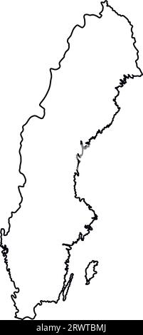 Vektor isolierte vereinfachte Illustration Symbol mit schwarzer Silhouette von Dänemark Karte. Weißer Hintergrund Stock Vektor