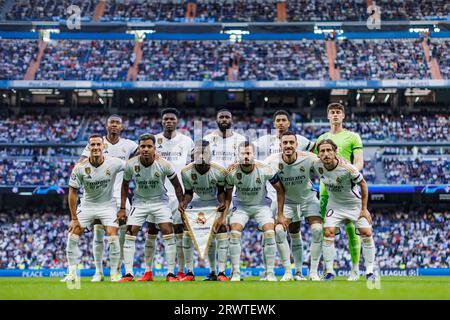 Madrid, Spanien. September 2023. MADRID, SPANIEN - 20. SEPTEMBER: Real Madrid Spieler während des UEFA Champions League Spiels zwischen Real Madrid und dem FC Union Berlin im Estadio Santiago Bernabeu am 20. September 2023 in Madrid, Spanien (Credit Image: © Pablo Garcia/DAX via ZUMA Press Wire) NUR REDAKTIONELLE NUTZUNG! Nicht für kommerzielle ZWECKE! Stockfoto