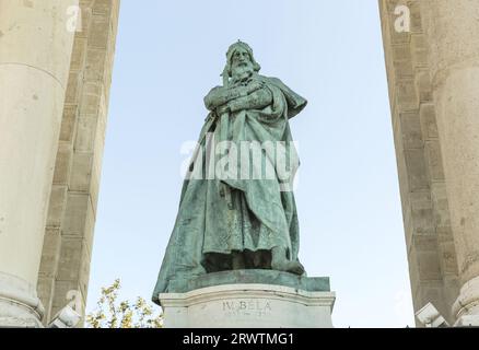 Denkmal auf dem Heldenplatz in Budapest Stockfoto