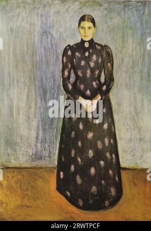 Inger in Schwarz und Violett Künstler:Edvard Munch Erstellungsdatum:1892 Objekttyp:Malen Stockfoto