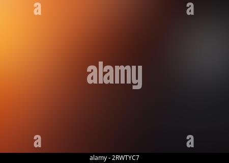Orangefarbener und schwarzer abstrakter dynamischer Hintergrund mit Farbverlauf. Stockfoto