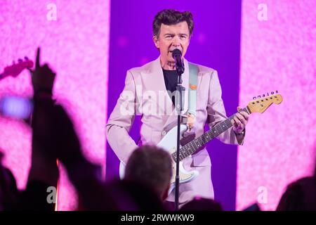 Rick Astley bei Liverpool ACC 2023. Stockfoto