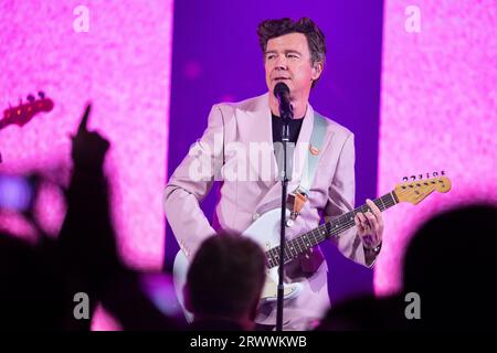 Rick Astley bei Liverpool ACC 2023. Stockfoto