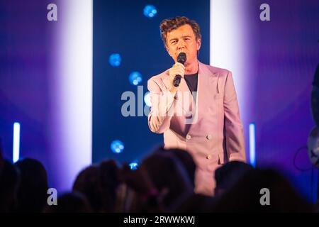 Rick Astley bei Liverpool ACC 2023. Stockfoto