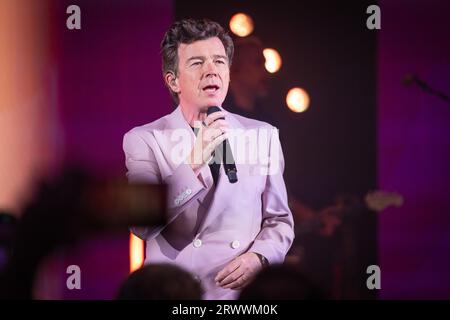 Rick Astley bei Liverpool ACC 2023. Stockfoto