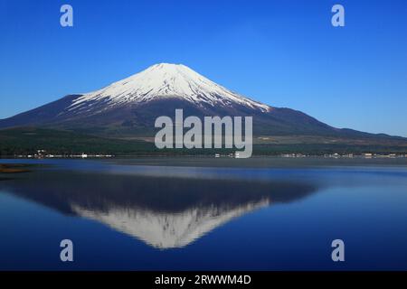 Fuji vom Yamanakako See aus gesehen Stockfoto