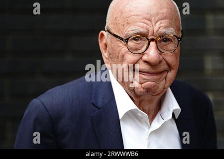 Aktenfoto vom 06/23 von Rupert Murdoch auf seiner jährlichen Party im Spencer House, St James' Place in London. Der Medienmagnat Rupert Murdoch wird als Vorsitzender seiner Fox and News Corp Businesses in den Ruhestand gehen, sagten die Firmen in einer Erklärung. Ausgabedatum: Donnerstag, 21. September 2023. Stockfoto
