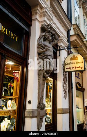 Atlas in Prag, Tschechische Republik. Stockfoto