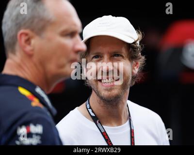 Suzuka Grand Prix Circuit, 21. September 2023: Sebastian Vettel (GER), ehemaliger F1-Weltmeister während des Japan Formel 1 Grand Prix 2023. Corleve/Alamy Live News Stockfoto