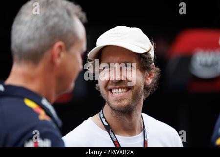 Suzuka Grand Prix Circuit, 21. September 2023: Sebastian Vettel (GER), ehemaliger F1-Weltmeister während des Japan Formel 1 Grand Prix 2023. Corleve/Alamy Live News Stockfoto