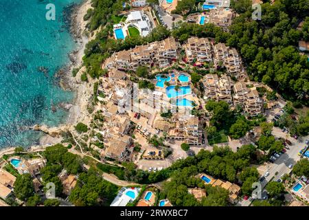 Luftblick, Club Monte de Oro, Wohnkomplex mit Schwimmbadlandschaft, Costa de la Calma, CalviaÃƒÆ’Ã¢â‚¬â„¢ÃƒÆ€ Ãƒâ’Ã†â€Ã¢â‚¬Â ÃƒÂ¢Ã¢â šÂ Stockfoto