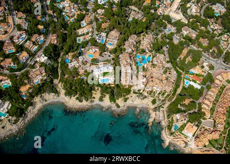 Luftblick, Club Monte de Oro, Wohnkomplex mit Schwimmbadlandschaft, Costa de la Calma, CalviaÃƒÆ’Ã¢â‚¬â„¢ÃƒÆ€ Ãƒâ’Ã†â€Ã¢â‚¬Â ÃƒÂ¢Ã¢â šÂ Stockfoto