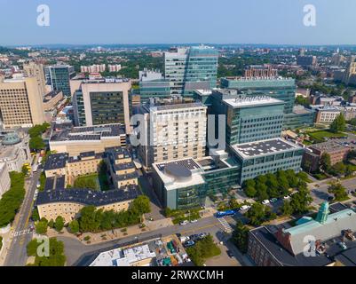 Boston Longwood Medical and Academic Area Luftaufnahme in Boston, Massachusetts MA, USA. Dieser Bereich einschließlich Beth Israel Deaconess Medical Center, Chil Stockfoto