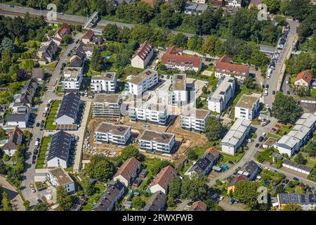 Luftaufnahme, Ruhr-Universität Bochum, Baustelle und Neubau Quartier Lennershof, zum Schebbruch, Querenburg, Bochum, Ruhrgebiet, Nord Rechts Stockfoto