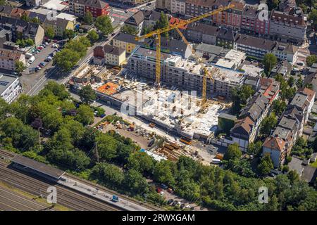 Luftaufnahme, Baustelle zwischen Diebergstraße und Ehrenfelder Straße, am Bahnhof Bochum-Ehrenfeld, Südinnenstadt, Bochum, Ruhrgebiet, NOR Stockfoto