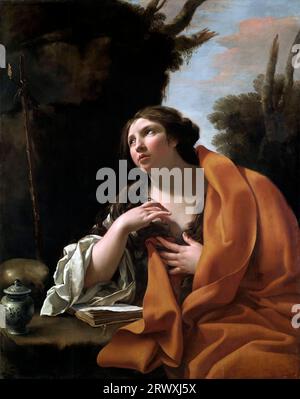 Saint Mary Magdalen von Simon Vouet (1590-1649), Öl auf Leinwand, um 1630 Stockfoto