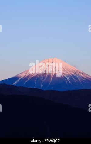 Yamanashi Mt. Fuji vom Sano Pass aus gesehen Stockfoto