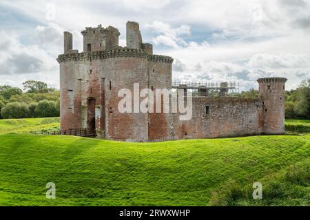 Caerlaverock Castle, Dumfries und Galloway Stockfoto