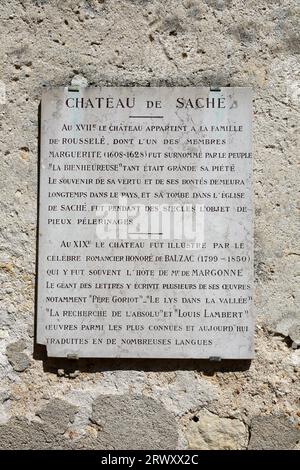 Château de Saché, Indre et Loire, Frankreich Stockfoto