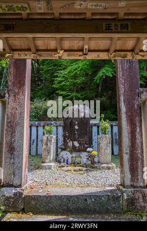 Shuzenji Onsen, das Grab von Minamoto no Yorie, dem zweiten Shogun des Kamakura Shogunats. Stockfoto