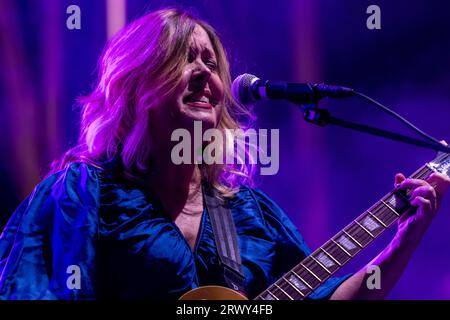 Seattle, USA. September 2023. Die Olympia-Band Sleater Kinney spielt auf der Bumbershoot 2023. Stockfoto