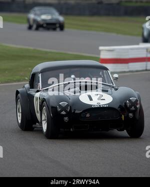 1963 AC Shelby Cobra mit Ludovic Caron/Derek Hill im Royal Automobile Club TT Celebration Race beim Goodwood Revival Meeting am 8. September 20 Stockfoto