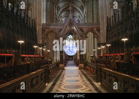 Durham, UK - 12. Juli 2023: Inneres der Kathedrale von Durham, Country Durham, England Stockfoto