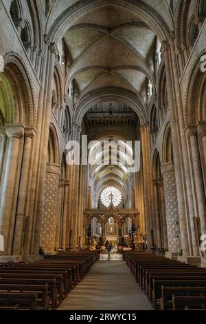 Durham, UK - 12. Juli 2023: Inneres der Kathedrale von Durham, Country Durham, England Stockfoto