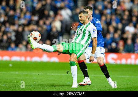 Glasgow, Großbritannien. September 2023. Während des UEFA Europa League-Spiels im Ibrox Stadium in Glasgow. Auf dem Bild sollte stehen: Neil Hanna/Sportimage Credit: Sportimage Ltd/Alamy Live News Stockfoto