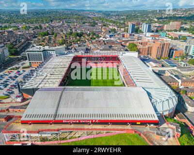 Sheffield, South Yorkshire, Vereinigtes Königreich. 09.21.2023 Bramall Lane Stadium Heimstadion des Sheffield United Football Club. September 2023. Stockfoto