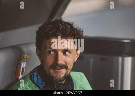 Mario Rui während des Spiels der UEFA Champions League 2023/24 zwischen dem SC Braga und dem SSC Napoli im Estadio Municipal de Braga, Braga, Portugal. (Maciej Rogowski) Stockfoto