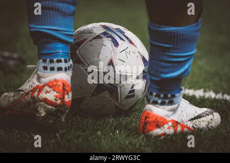 Kvicha Kvaratkshelia während des Spiels der UEFA Champions League 2023/24 zwischen dem SC Braga und dem SSC Napoli im Estadio Municipal de Braga, Braga, Portugal. (Macie Stockfoto