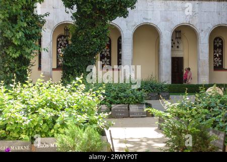 Der Gedenkgarten der Dohany Street Synagoge mit Epitaphen der Verlorenen im Holocaust Stockfoto