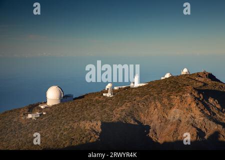 Observatorien in Roque de los Muchachos, Kanarische Inseln, La Palma Stockfoto