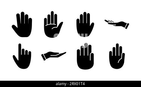 Vektor des Handsymbols. Handsymbole. Handfläche Stock Vektor