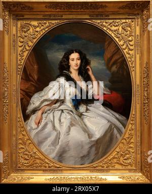 Madame de Jurjewicz, 1860 von Franz Xaver Winterhalter geschaffene ÖlLeinwand Stockfoto