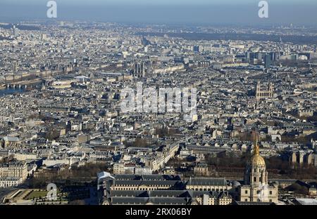 Quartier Latin - Blick vom Eiffelturm, Paris Stockfoto