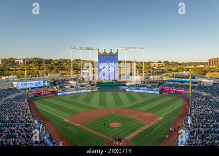 Kauffman Stadium, Kansas City, MO Stockfoto