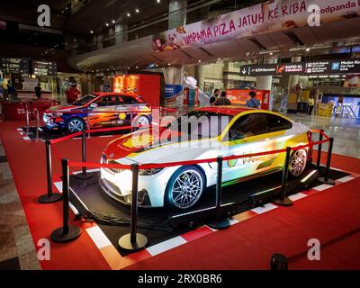 Eine Shell Motorsport Remote Car Collection Roadshow, auf der Autos in Kuala Lumpur, Malaysia, ausgestellt werden Stockfoto