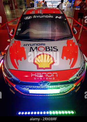 Eine Shell Motorsport Remote Car Collection Roadshow mit Hyundai Car in Kuala Lumpur, Malaysia Stockfoto