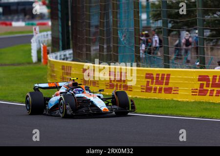Suzuka Circuit, Suzuka, Japan. September 2023. 2023 Formel 1 Lenovo Grand Prix in Japan; Free Practice Day; Nummer 2 Williams-Fahrer Logan Sargeant im Training 1 Credit: Action Plus Sports/Alamy Live News Stockfoto